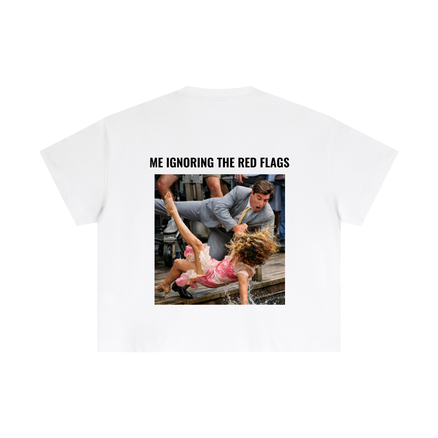 red flag,t shirt,graphic,love,breakup,situationship,carrie bradshaw