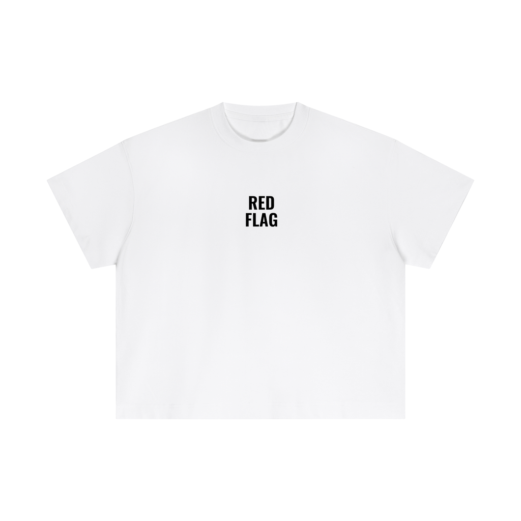 red flag,t shirt,graphic,love,breakup,situationship,carrie bradshaw